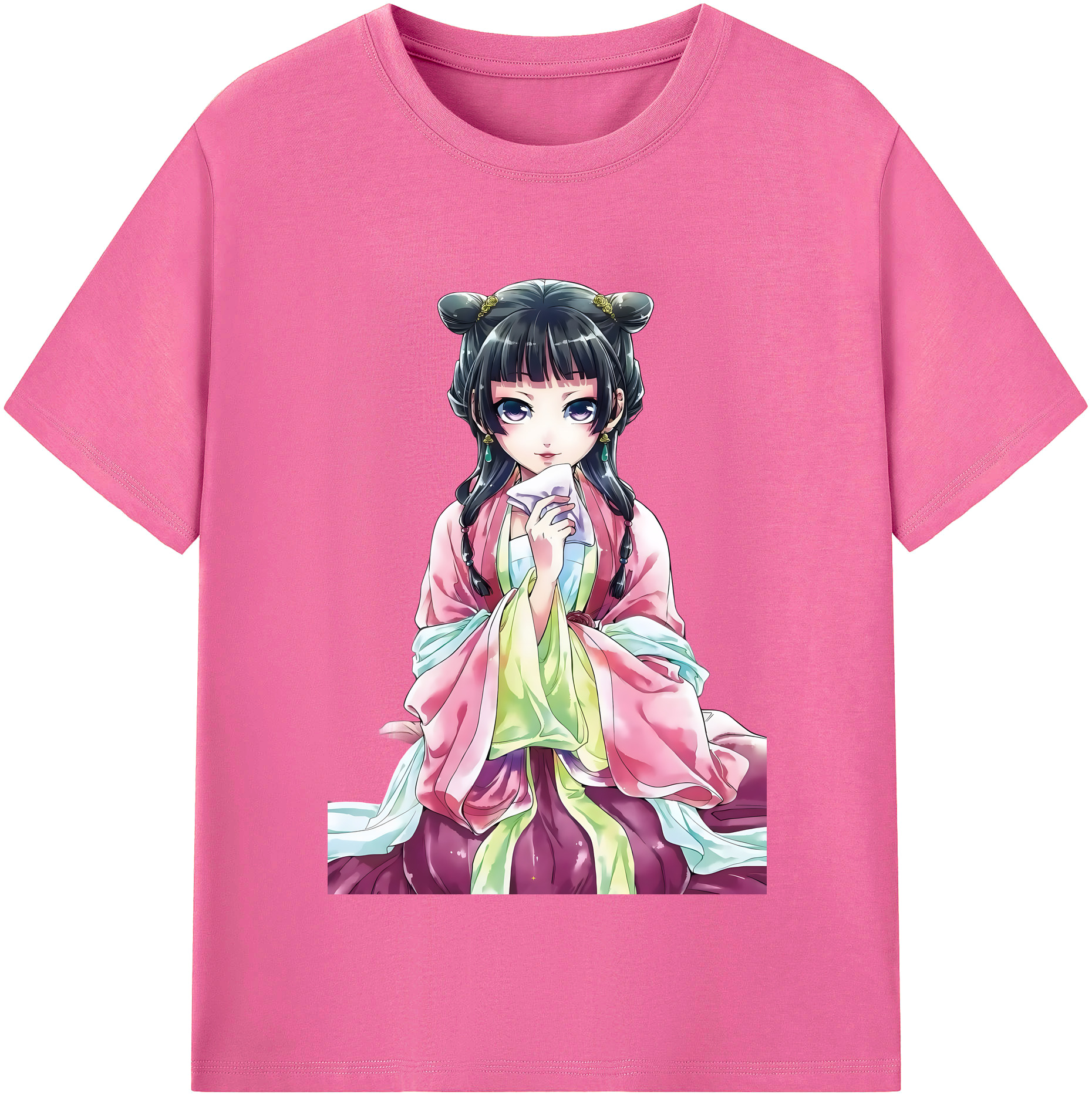 （画像用） 薬屋のひとりごと The Apothecary Diaries レディースカジュアルプリントTシャツ（綿100％）